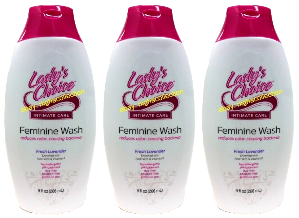 LOT 3 x FEMININE WASH FRESH LAVENDER LADY&#39;S CHOISE INTIMATE CARE w/ ALOE... - $24.74