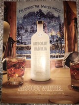 Absolut Winter Vanilla Bluff Magazine Ad - £3.13 GBP
