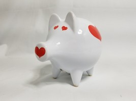 Vintage 1970 Waechtersbach Valentines Red Heart Ceramic Piggy Bank from Germany - £24.69 GBP