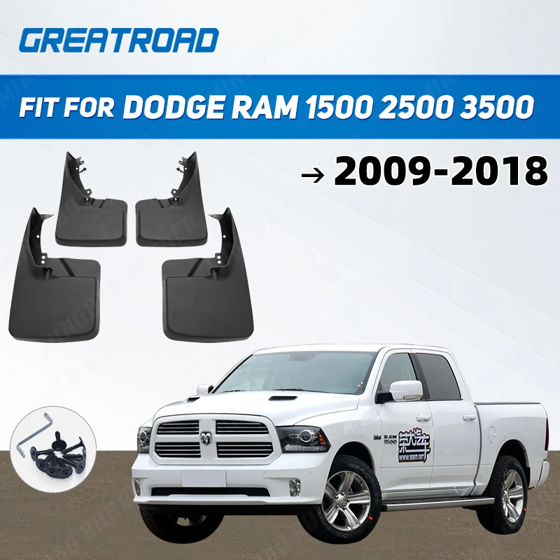 For Dodge Ram 1500 2500 3500 2009-2018 4PCS Brand New Splash Guar Mud Guards Mud - £63.98 GBP
