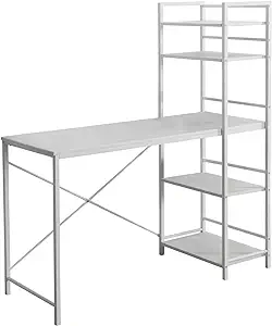 Study Workstation With 4 Bookshelves-Home &amp; Office Computer Desk With 4 ... - $200.99