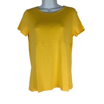 St. John&#39;s Bay Women&#39;s Short Sleeved T-shirt Size M Yellow - £11.00 GBP