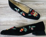 Worthington Black Velvet Holiday Shoes &quot;Noelle&quot; Block 1&quot; Heel Womens Size 7 - $37.51