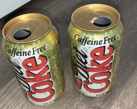 Coca-Cola Diet Coke “Caffeine Free” Gold Colored Soda Can Vintage 1997 S... - $5.78