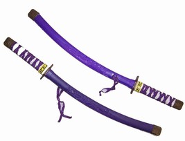 2 Purple Plastic Dragon Ninja Swords Play Toy Sword Ninga Item Costume With Case - £5.27 GBP