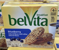 BelVita. Blueberry Breakfast Biscuits 8.8 oz, 1 box with 5 packs of 4 biscuits - £10.83 GBP