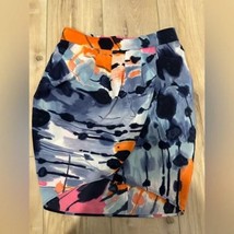 BCBGMAXAZRIA 100% Silk Abstract Print Skirt Orange Pink S - $1,078.80 MXN