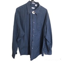 Izod Men&#39;s Blue Plaid Long Sleeve Button Down Shirt Size XL - £12.24 GBP