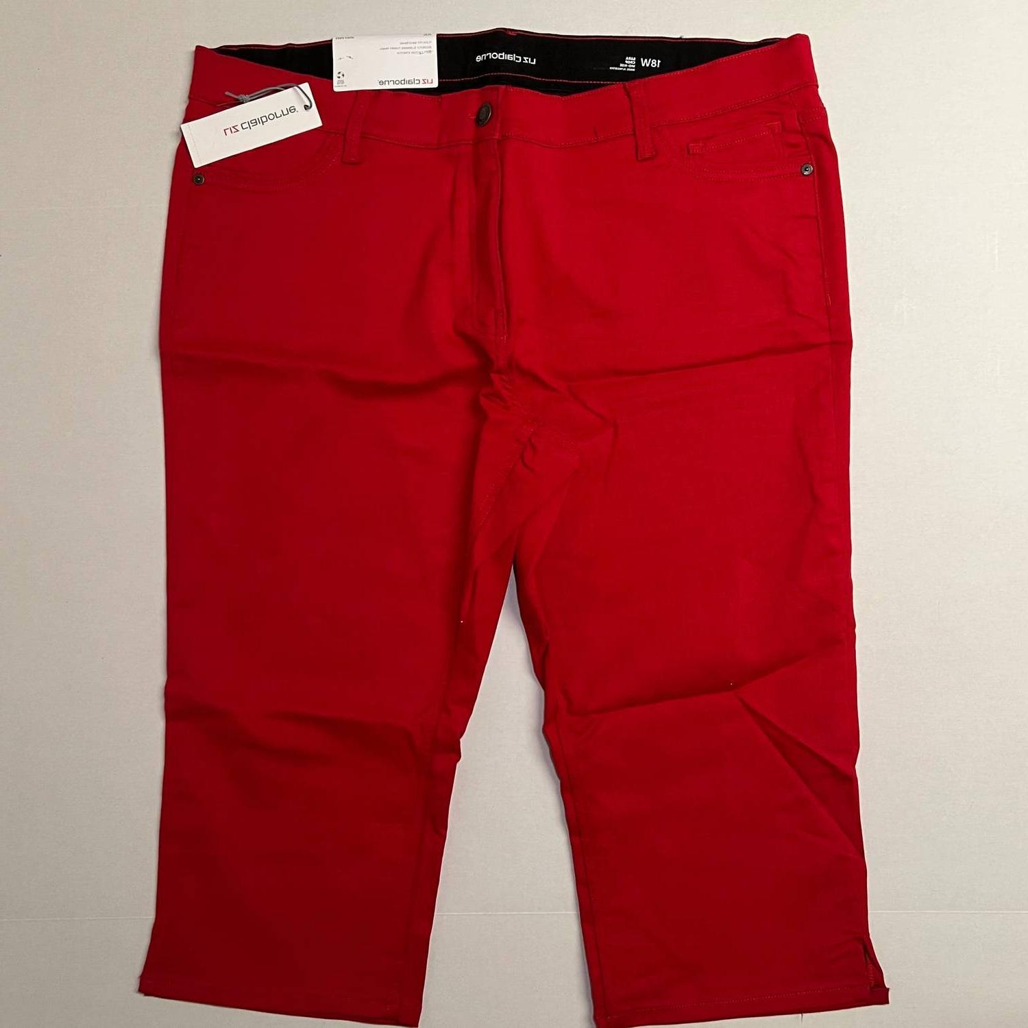 Liz Claiborne Women&#39;s Sara Crop Mid-Rise Capri Pants Size 18W - $36.63