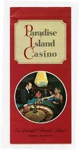 Paradise Island Casino Brochure Nassau Bahamas 1960&#39;s - $27.72