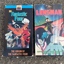Lot of 2 Cartoon VHS Tapes: Lensman 1990 &amp; The Origin Of The Fantastic Four 1997 - £13.90 GBP