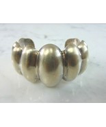 Womens Vintage Estate Sterling Silver Modernist Cuff Bracelet 52.1g E1993 - €220,64 EUR