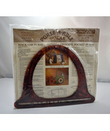 Vintage Purse-N-Able Tortoise Shell Handle-Macrame Crochet Weaving Fabri... - $12.96 CAD