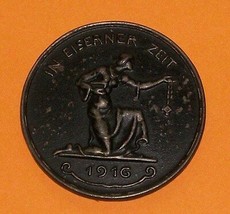 Wwi 1916 Berlin Germany Iron War Fund Gold Exchange Eiserner Zeit Coin Medal Old - £32.34 GBP