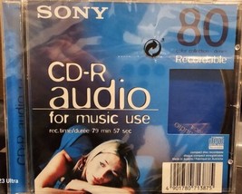 Sony CD-R Audio - CRM80CRL - Denim Blue Music CD-R Blank Recordable Disc - NEW - £9.33 GBP