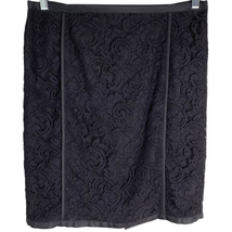 Banana Republic Skirt Pencil Black Lace 12 Lined Back Zipper New - £22.82 GBP