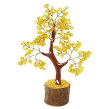 Natural Citrine 100 Chips Crystal Tree Of Life Christmas Tree Bonsai Money Tree - £7.23 GBP