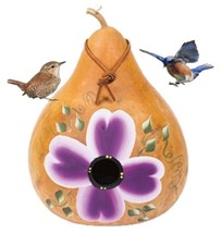 FLOWERING VINE GOURD BIRDHOUSE - Amish Hand Painted in 3 Colors - $53.99