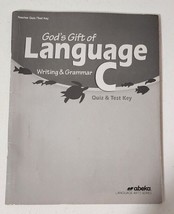 Abeka A Beka Book GOD&quot;S GIFT OF LANGUAGE C Teacher Quiz / Test Key 4th E... - $6.83