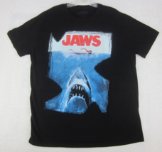 Jaws Mens T-Shirt (L) Black 100% Cotton Movie Shark Perfect  Graphic Print Scary - £26.85 GBP