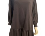 H&amp;M Black Round Neck Short Sleeve French Terry Dress Size L - $18.99