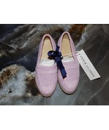 Janie and Jack Lavender Suede Fringe Leather Loafers Size 7 Girl&#39;s New - €54,46 EUR