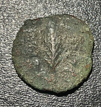 58-59 AD Judea Nero Porcius Festus AE Prutah Widow&#39;s Mite 2.0g Palm Branch Coin - £25.72 GBP