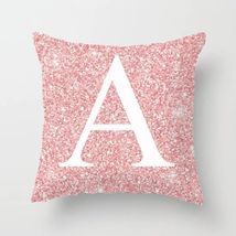 Metal Letters Peach Skin Fabric Pillow Cover Cushion Cover - £6.79 GBP+