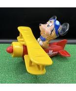 Vintage TOMY Disney Mickey Pilot Vinyl Airplane Figurine - $10.54 CAD