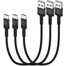 Usb C Cable Short [1Ft 3 Pack], 1Ft Android Charging Cable Type C Usb 2.0 Nylon  - £10.51 GBP