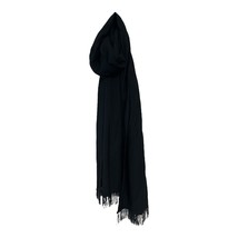 Vintage Collection XIIX Black Wool Scarf – 100% Wool with Beaded Fringe,... - $372.80 MXN