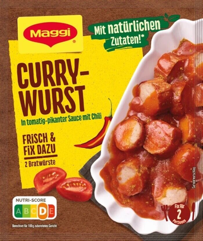 Maggi CURRYWURST Curry Sausage -Made in Germany-  Pack of 1 -FREE US SHIPPING