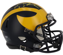 Tom Brady Autographed Michigan Wolverines Mini Speed Helmet Fanatics - £1,520.89 GBP