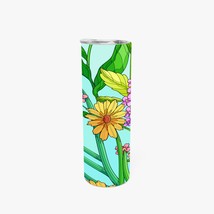 Stainless Steel Tumbler - Insulated Travel Mug Drinkware - Simple Floral... - £13.28 GBP