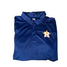Majestic Houston Astros MLB Baseball Polo Shirt 2XL navy with chest logo NWTs - £25.58 GBP