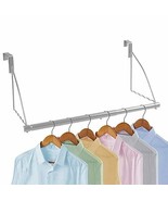 Over The Door Closet Valet And Door Hanger For Clothing or Towel Chrome NEW - £22.96 GBP
