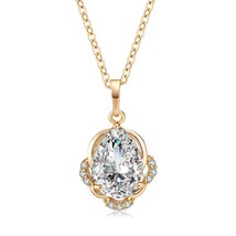 Fashion Chic Big Zircon Necklace Pendant Necklaces Valentine&#39;s Day Mothe... - £10.38 GBP+