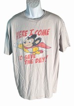 MIGHTY MOUSE Short Sleeve T-Shirt Gray 2XL (SEE DESCRIPTION) - £8.54 GBP