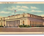 United States Post Office Columbia South Carolina SC Linen Postcard W20 - £2.33 GBP