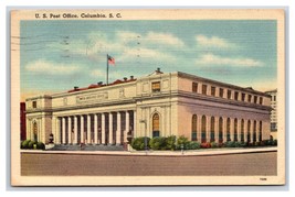 United States Post Office Columbia South Carolina SC Linen Postcard W20 - £2.33 GBP