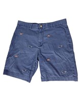 Vineyard Vines Breaker Chino Shorts Size 35 Navy Blue Embroidered Whale ... - £32.14 GBP