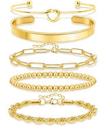 Gold Bracelets for Women Non Tarnish, 14K Gold Plated Chunky Cuff Bracel... - €17,48 EUR Gold Bracelets for Women Non Tarnish, 14K Gold Plated Chunky Cuff Bracel... - €17,48 EUR