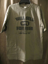 Vintage Will Sell Wife for Beer Lake George NY T Shirt L - £23.25 GBP