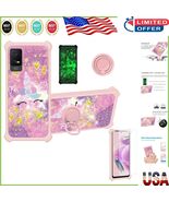 Stylish TCL ION X Case with Gold Glitter - Tempered Glass Protector Incl... - $350.61 MXN