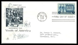 1948 US FDC Cover - Youth Of America, Washington DC Q9 - $2.96