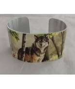 Wolf Wide Cuff Adjustable Bracelet - $10.00