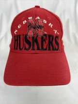 Vintage 90s Nebraska Huskers Red Hat Cap Snap-Back Football Huskers - £12.82 GBP