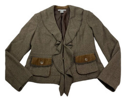 Cabi Textured Brown Wool Blend Blazer Long Sleeve Sleeve size 8 Nice blazer L@@K - £18.00 GBP