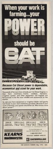Primary image for 1978 Print Ad Caterpillar CAT Diesel Crawler Tractor Dependable Kearns Machinery