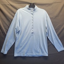 Orvis Men&#39;s Longsleeve Half-Button T-shirt Sz Small Blue - £15.69 GBP